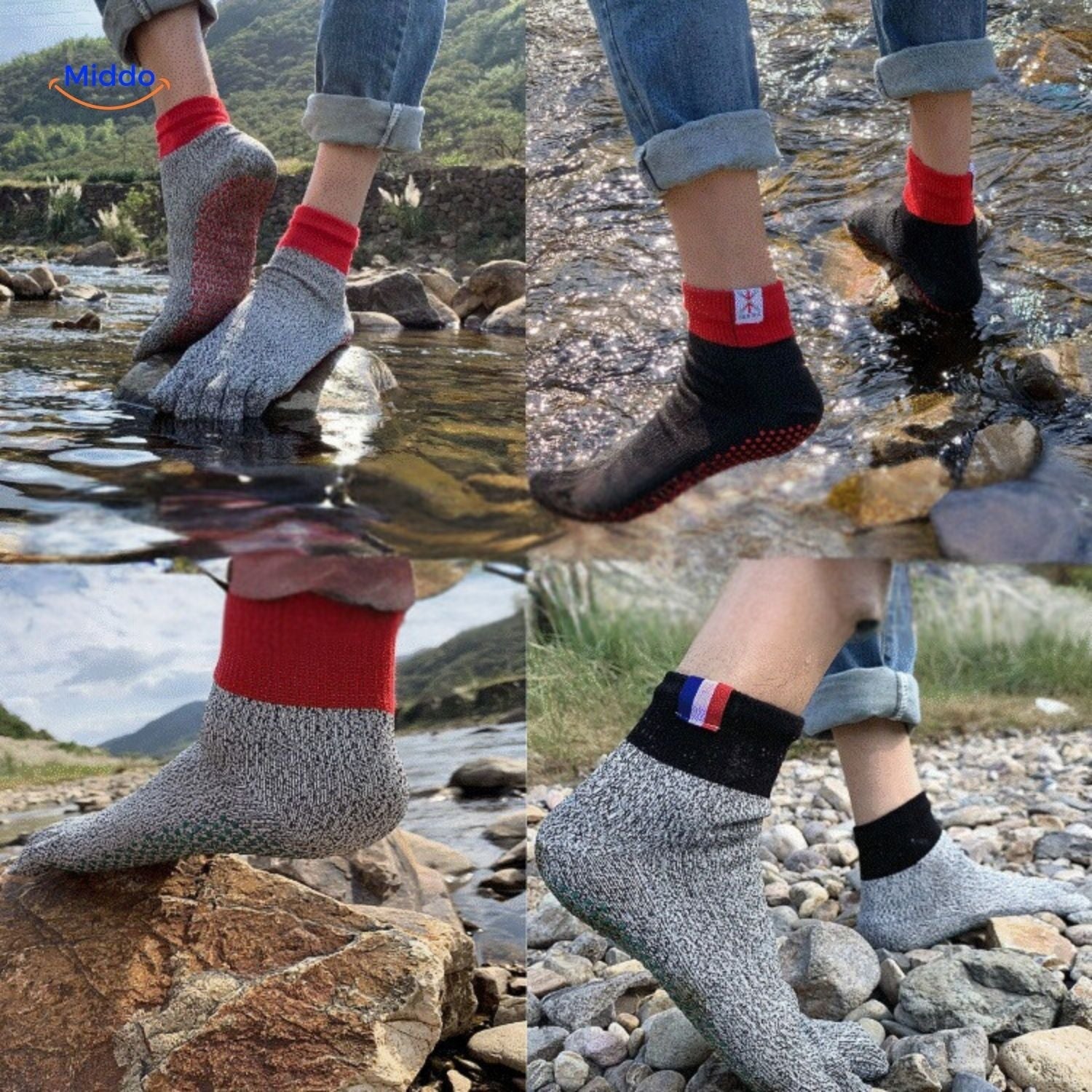 Flexguard Fünf-Finger-Socken atmungsaktiv und langlebig Middo