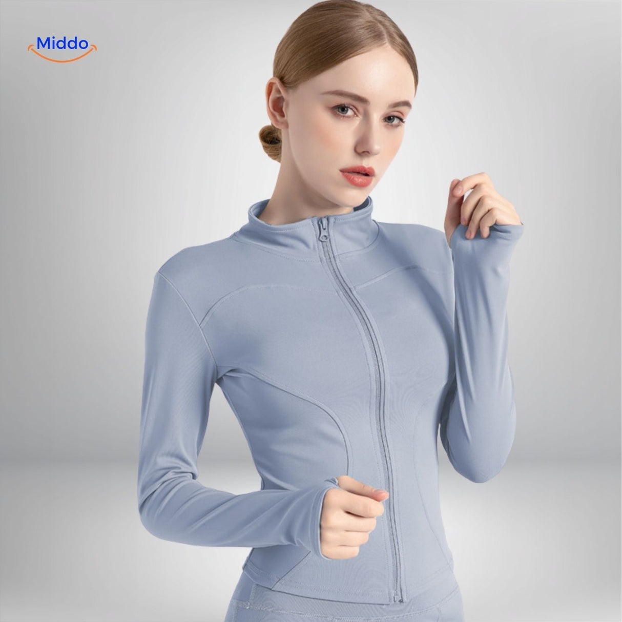 flexifit pro Yoga-Jacke blau Damen sportlich fit