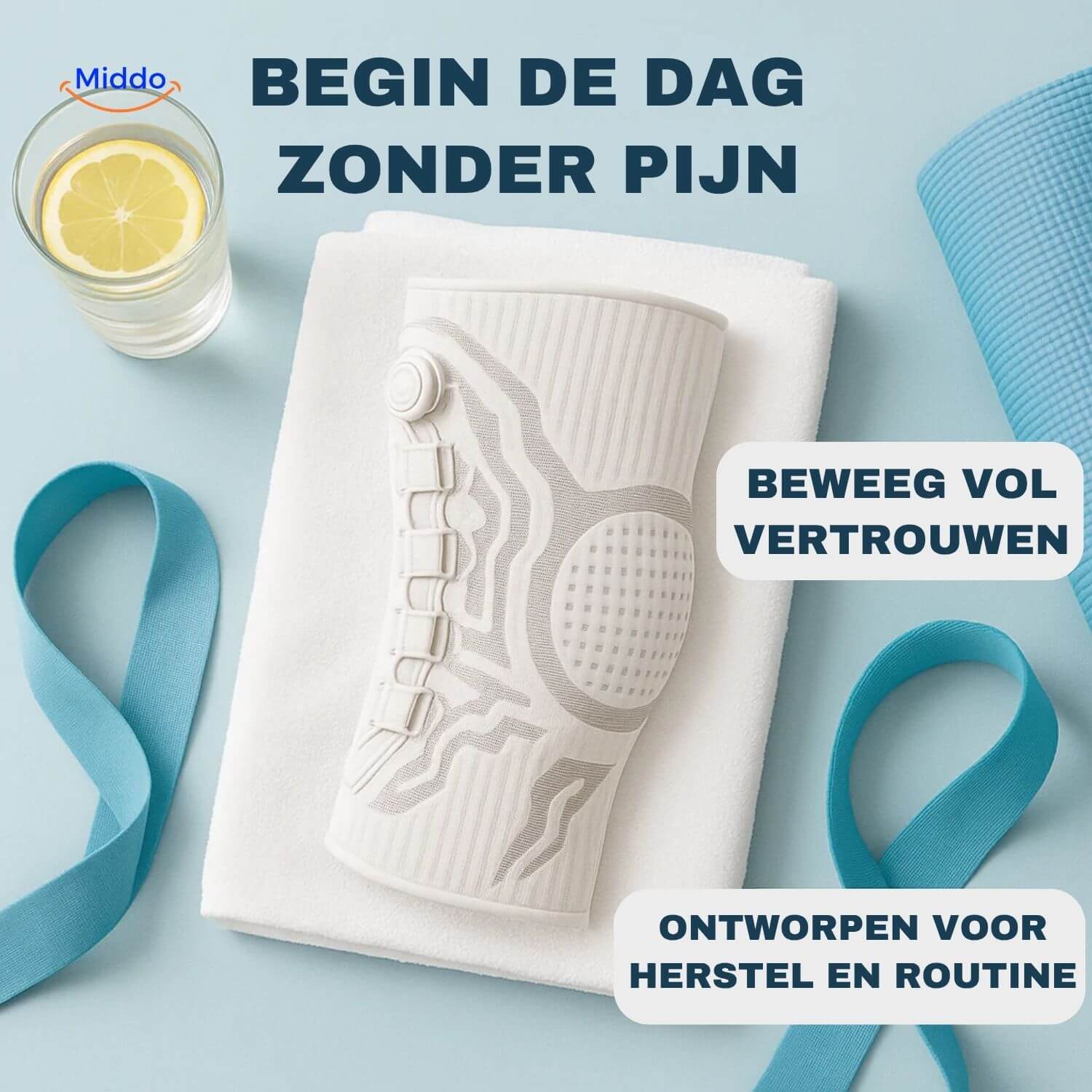 Flexiguard Kniebandage mit doppelter Unterstützung – Optimaler Schutz für Ihre Knie! Besuchen Sie uns auf www.middo.de.