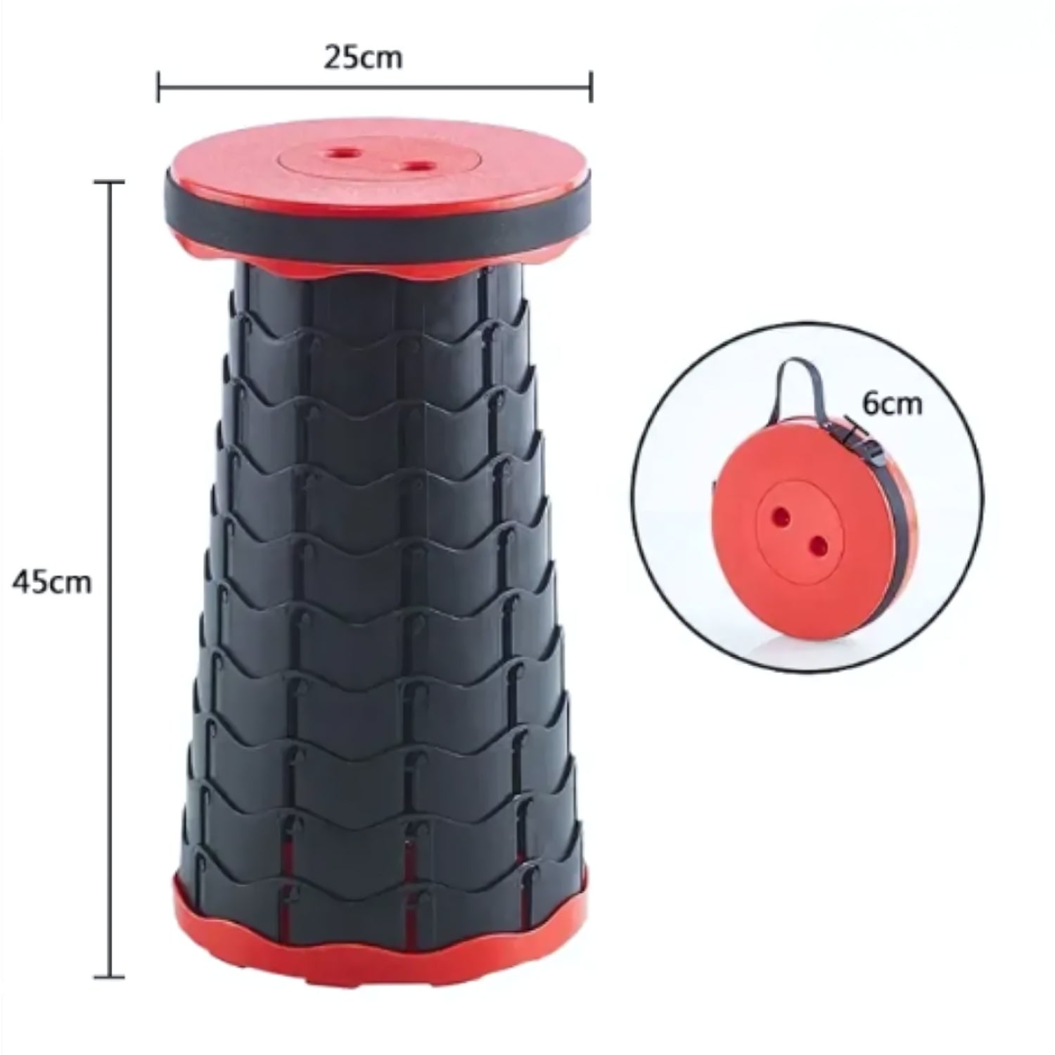 Flexistool™ Teleskopisch Verstellbarer Hocker Rot