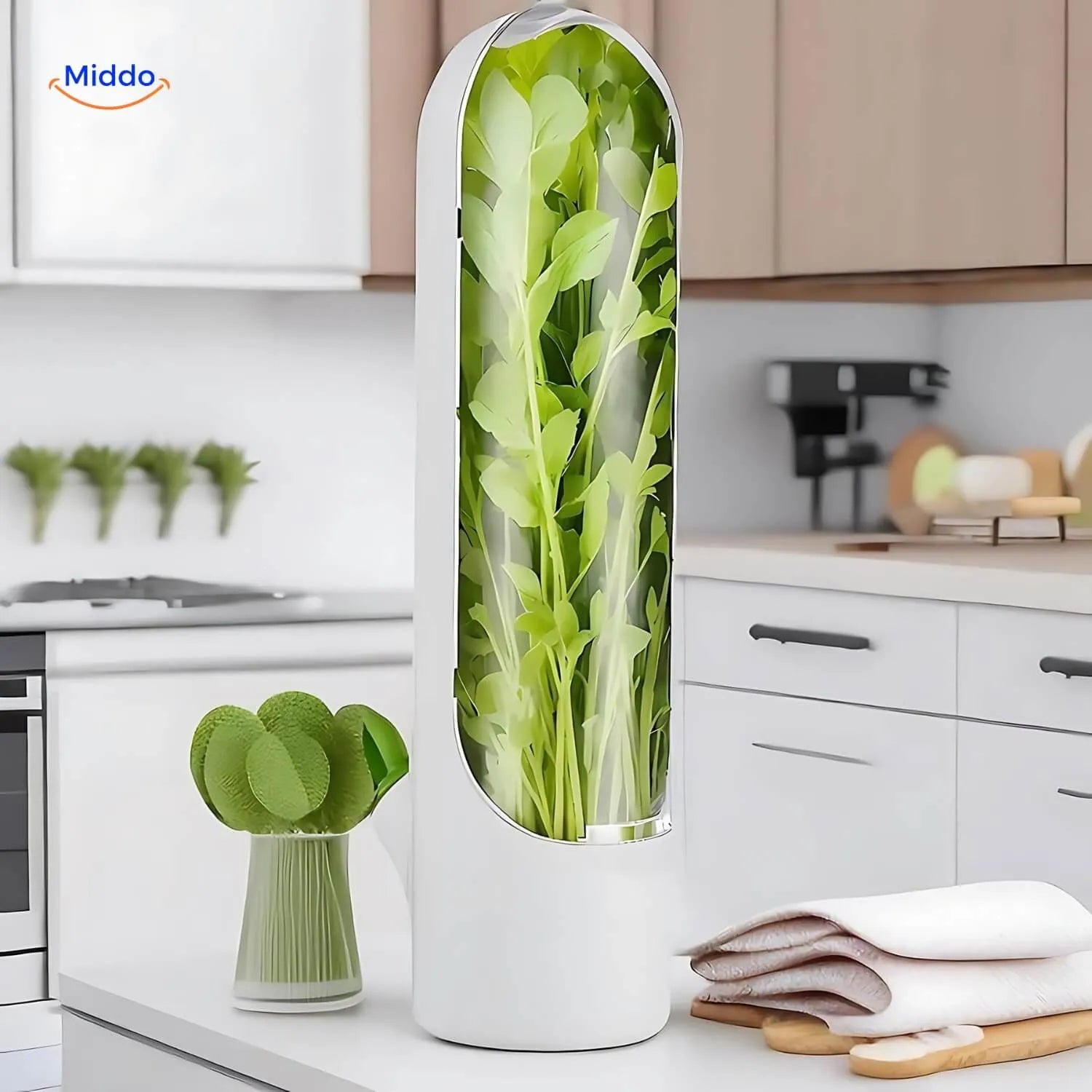 Freshherbkeeper™ Kühlaufbewahrung für Kräuter wie Koriander, Petersilie und mehr