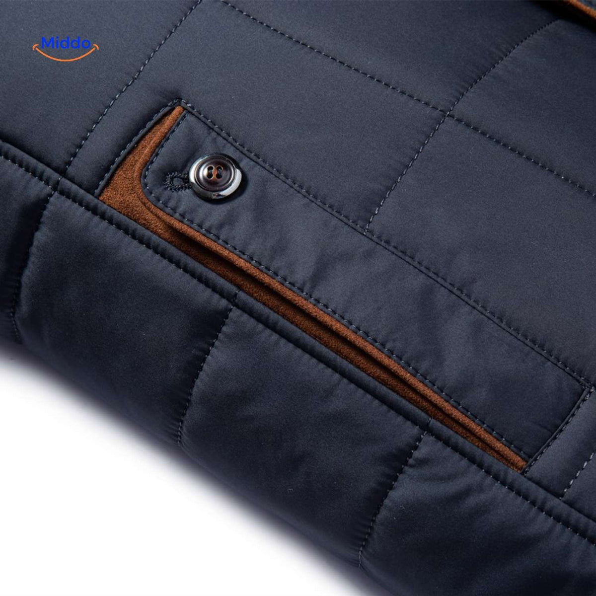 Froston Herrenjacke mit Knopftasche und Steppnähten - jetzt ansehen auf