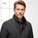Froston Jacke in Schwarz mit braunen Akzenten und weichem Kragen - www.middo.de