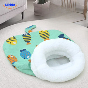 furhaven kuscheliges Katzenbett mit Katze innen middo.de