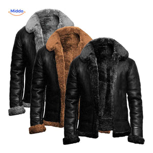 furvexo Jacke gefütterte Jacke mit Reißverschluss und breitem Kragen