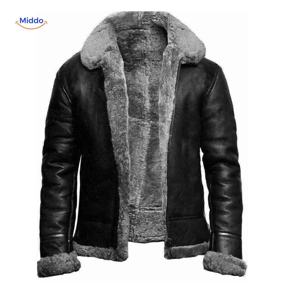 furvexo Jacke Jacke mit dickem Futter und umgeschlagenen Ärmeln