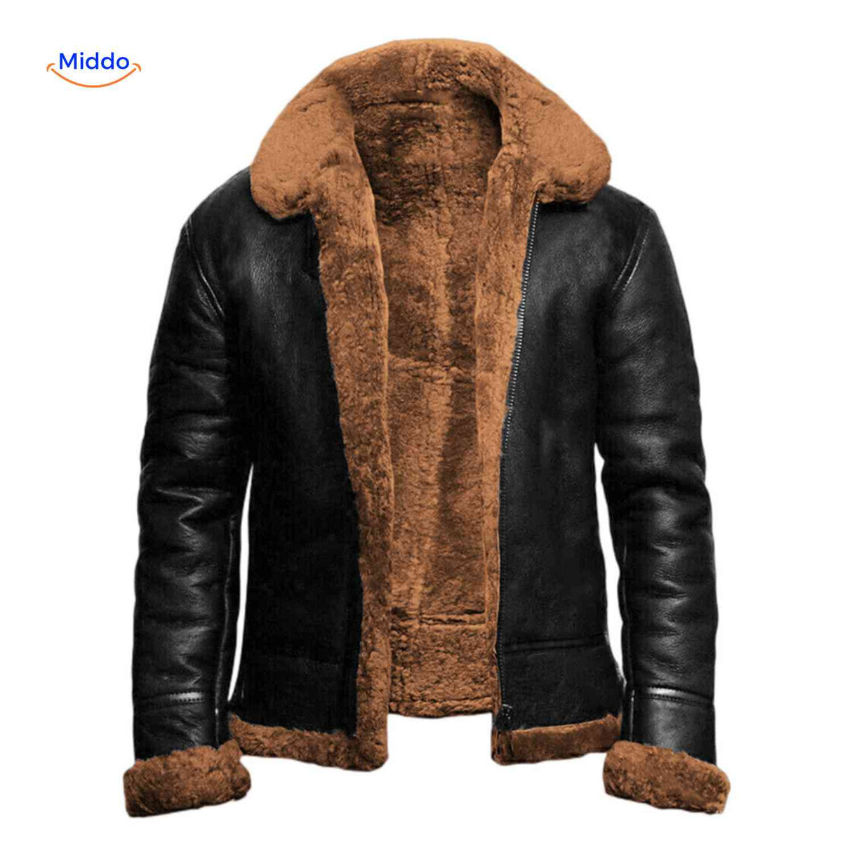 furvexo Jacke Winterjacke mit weichem Futter und breitem Kragen