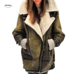 Furvia Damenmantel aus warmem Kunstfell in Grün – Jetzt auf www.middo.de entdecken!