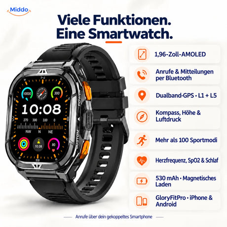 Galaxy Armor X5 im Überblick: AMOLED, GPS, Anrufe, Aufzeichnung und magnetisches Laden