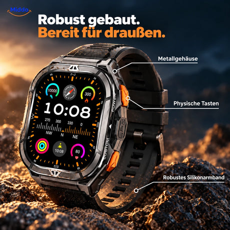 Galaxy Armor X5: Metallgehäuse, physische Tasten und robustes Silikonarmband