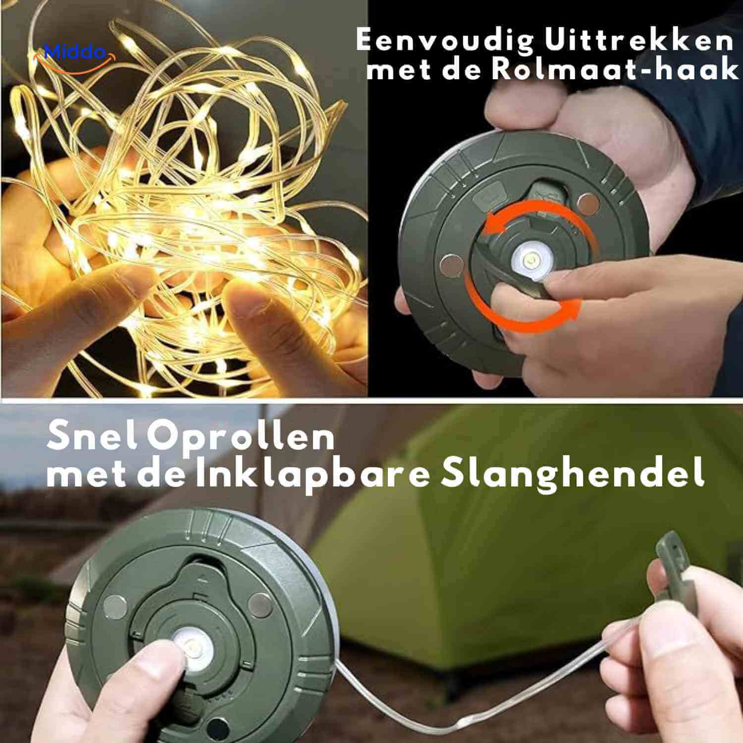 glowmate Lampe 4 in 1 multifunktionale Campingbeleuchtung www.middo.nl