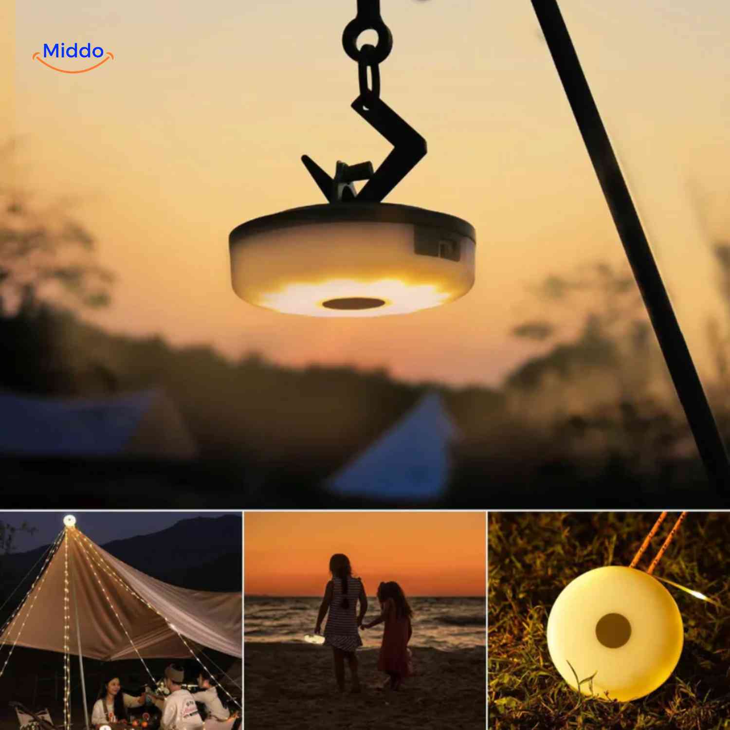 glowmate lampe im zelt mit stimmungsvollem LED-Licht www.middo.de