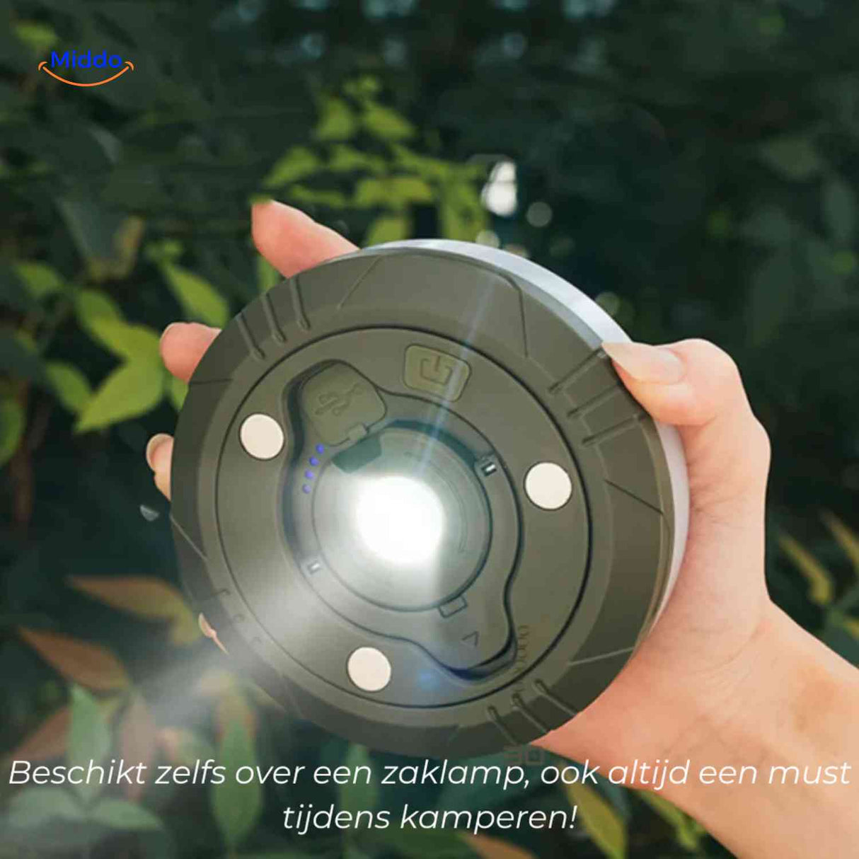 GlowMate Lampe mit Taschenlampenfunktion für Camping und Outdoor Einsatz
