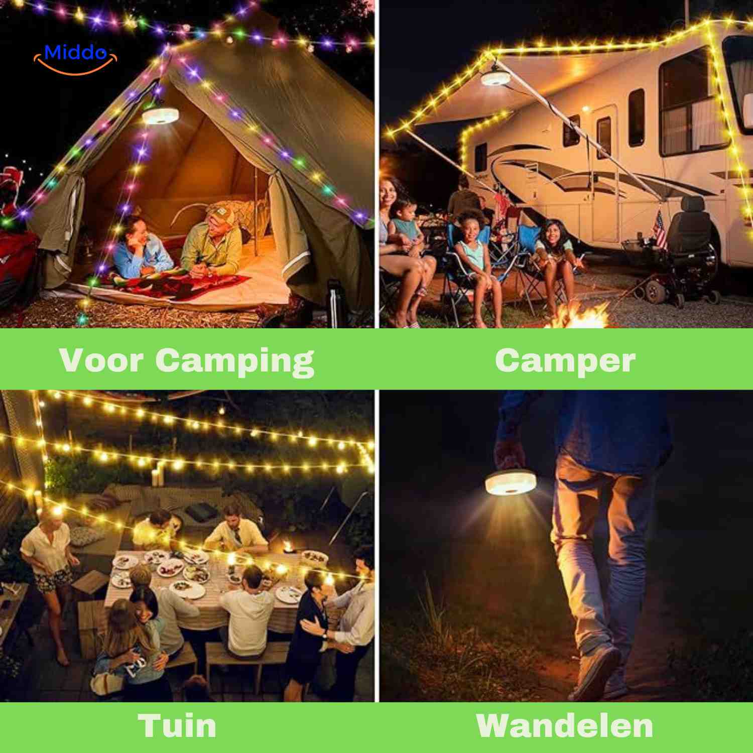 glowmate Lampe für Camping, Wohnmobile, Garten und Wandern Beleuchtung www.middo.nl