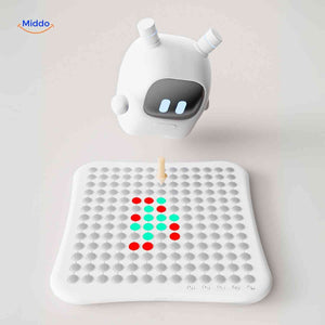 Gobango Spielkonsole – Kreatives LED-Matrix-Board mit Robotern und Farbdesigns. Besuchen Sie uns auf www.middo.de
