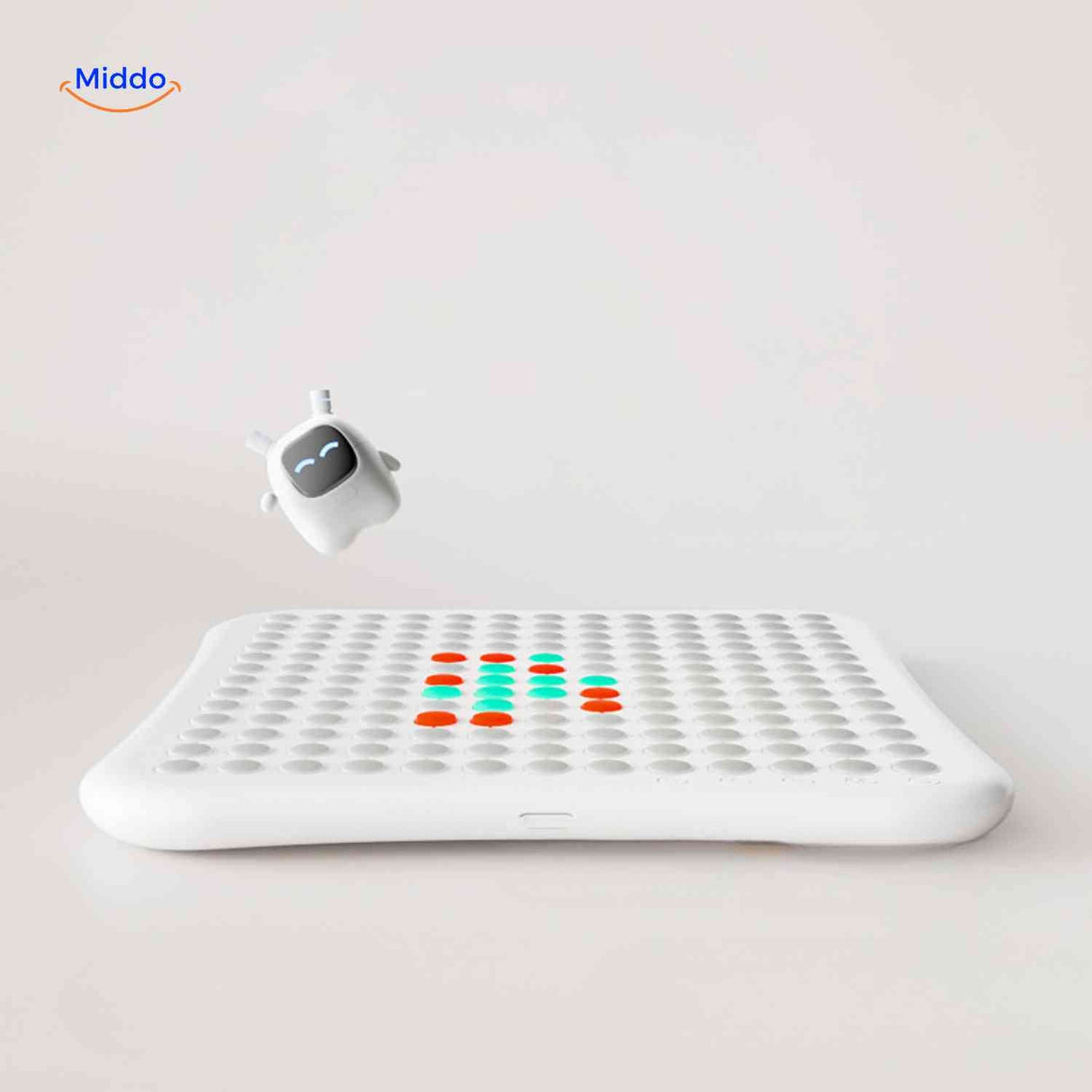 Gobango Spielkonsole mit interaktivem LED-Matrix-Bildschirm und fröhlichem Roboterdesign – Jetzt auf www.middo.de entdecken!
