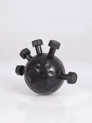 Gripflex Trainer schwarze Massageball mit Multi-Griff für das Muskeltraining middo.nl