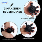Gripflex Trainer schwarze Massageball mit Noppen für Muskelentspannung middo.nl