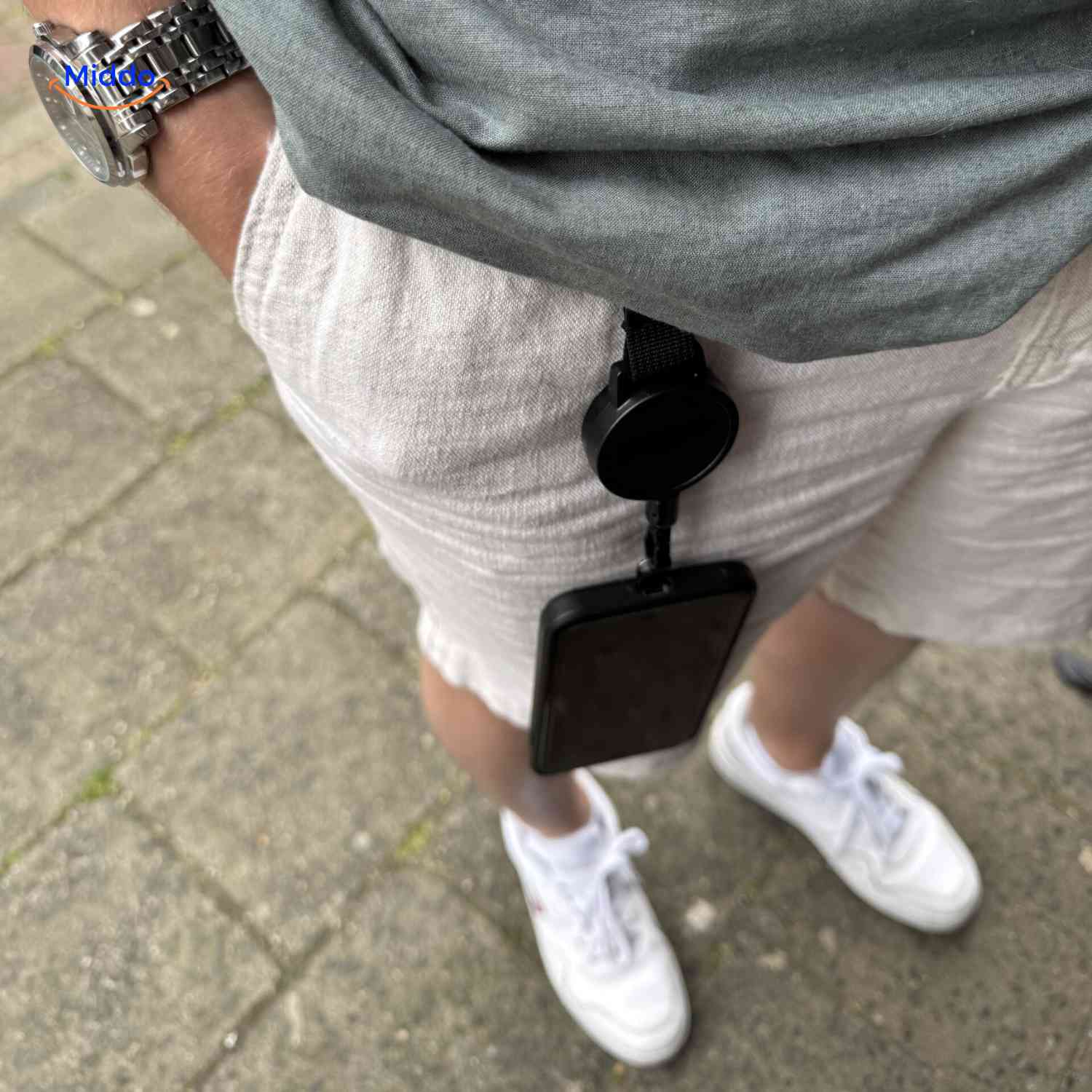 griplock Halter Diebstahlschutzhalter mit Telefon am Gürtel www.middo.de