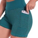 FlexFit™ | Atemberaubende Hohe Taille Jacquard Yoga Shorts für Damen, Hebend & Komfortabel
