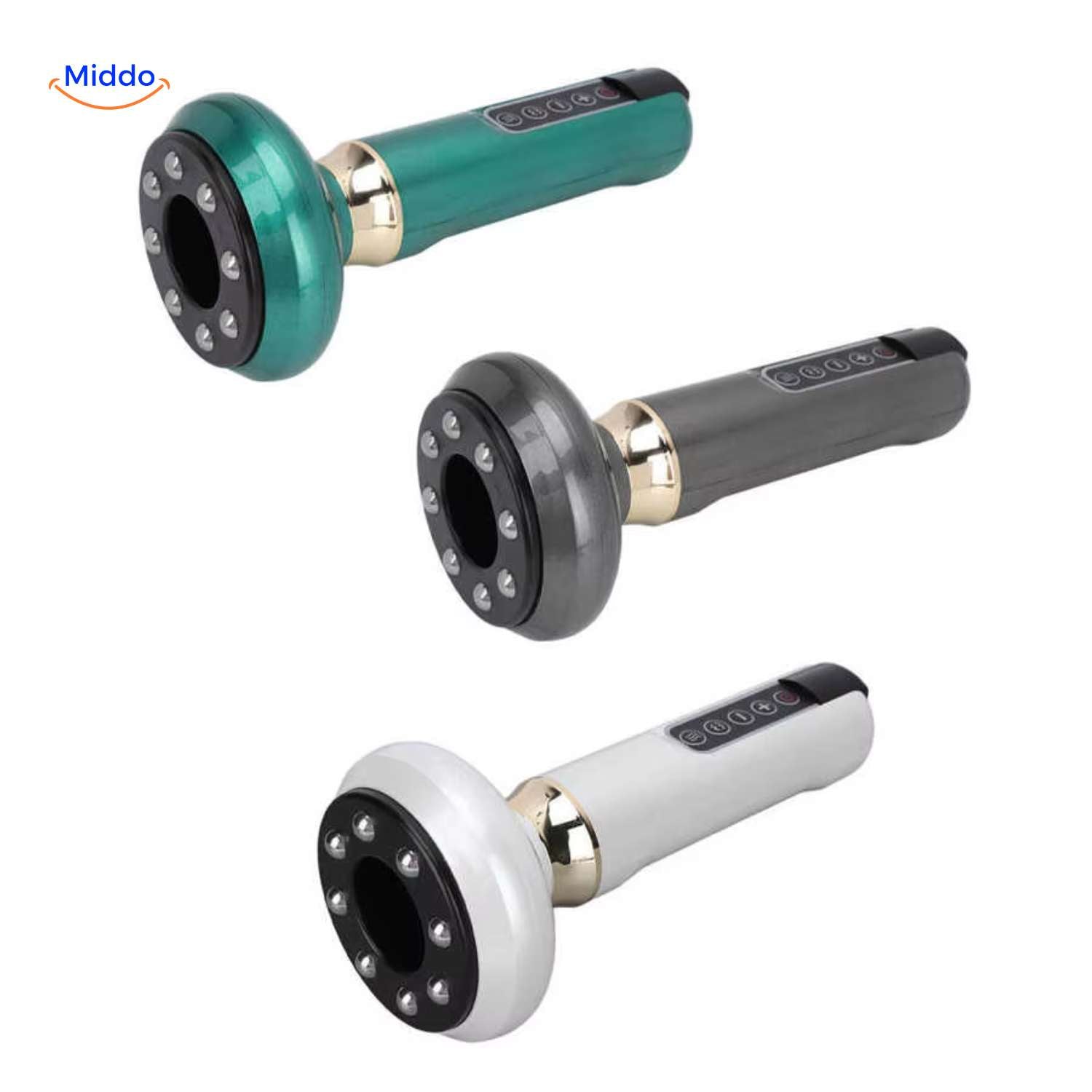 Guashamax-Massager mit digitalem Display und Warmfunktion www.middo.nl