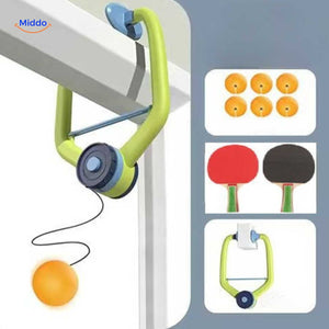 Hangingbounce Trainer für die Tür mit Schlägern und Bällen www.middo.de