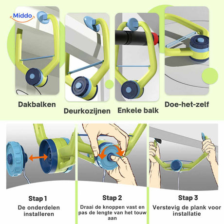 Hangingbounce Trainer-Set mit Tischtennisschlägern und Ball