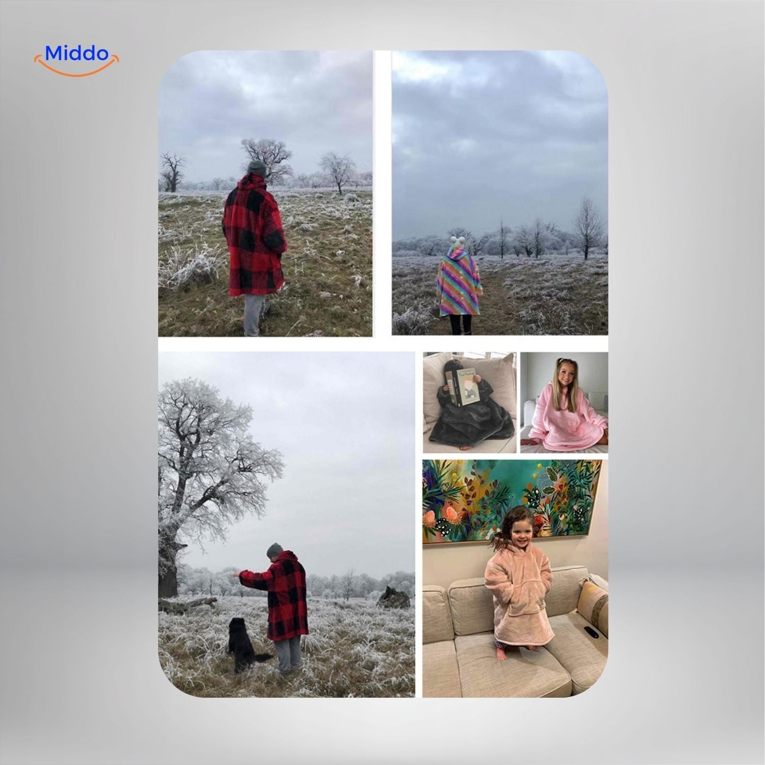 heatcozy plus warme Outfits im Schnee-Landschaft middo