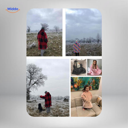heatcozy plus warme Outfits im Schnee-Landschaft middo
