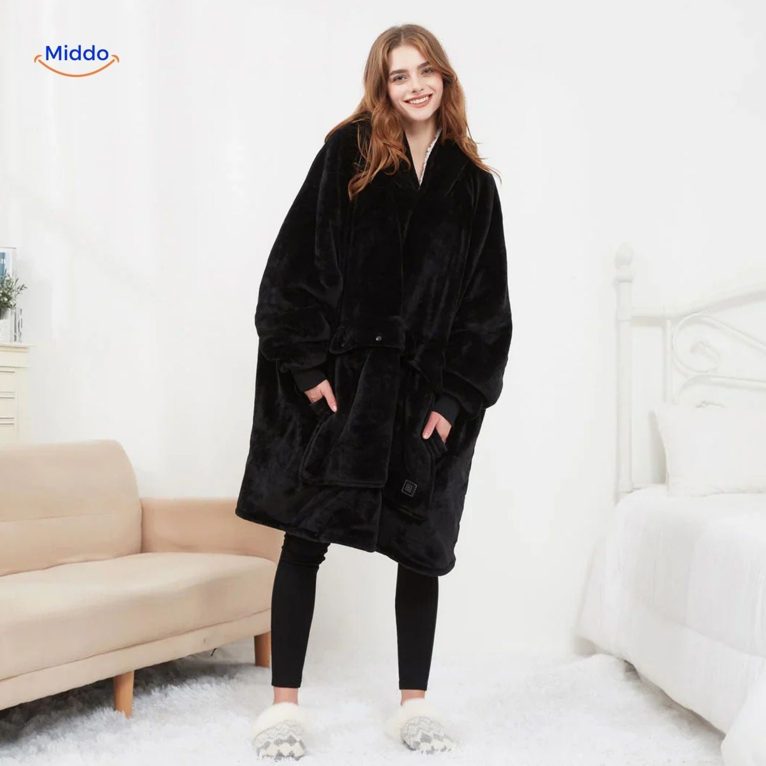 heatcozy plus schwarzes Outfit mit bequemer Passform middo