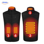 heatguard beheizte Bodywarmer 4 Wärmezone blau middo.nl