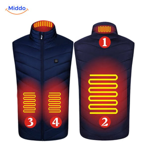 heatguard beheizte Bodywarmer 4 Wärmezonen rot