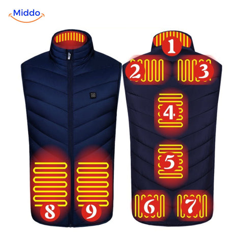 heatguard beheizte Weste 8 Wärmezonen blau