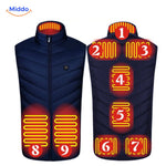 heatguard beheizte Weste 8 Warmzonen blau middo.nl