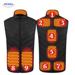 heatguard beheizte Weste 9 Wärmezone middo.nl