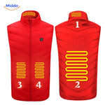 heatguard beheizte Weste blau mit Bedienfeld middo.nl