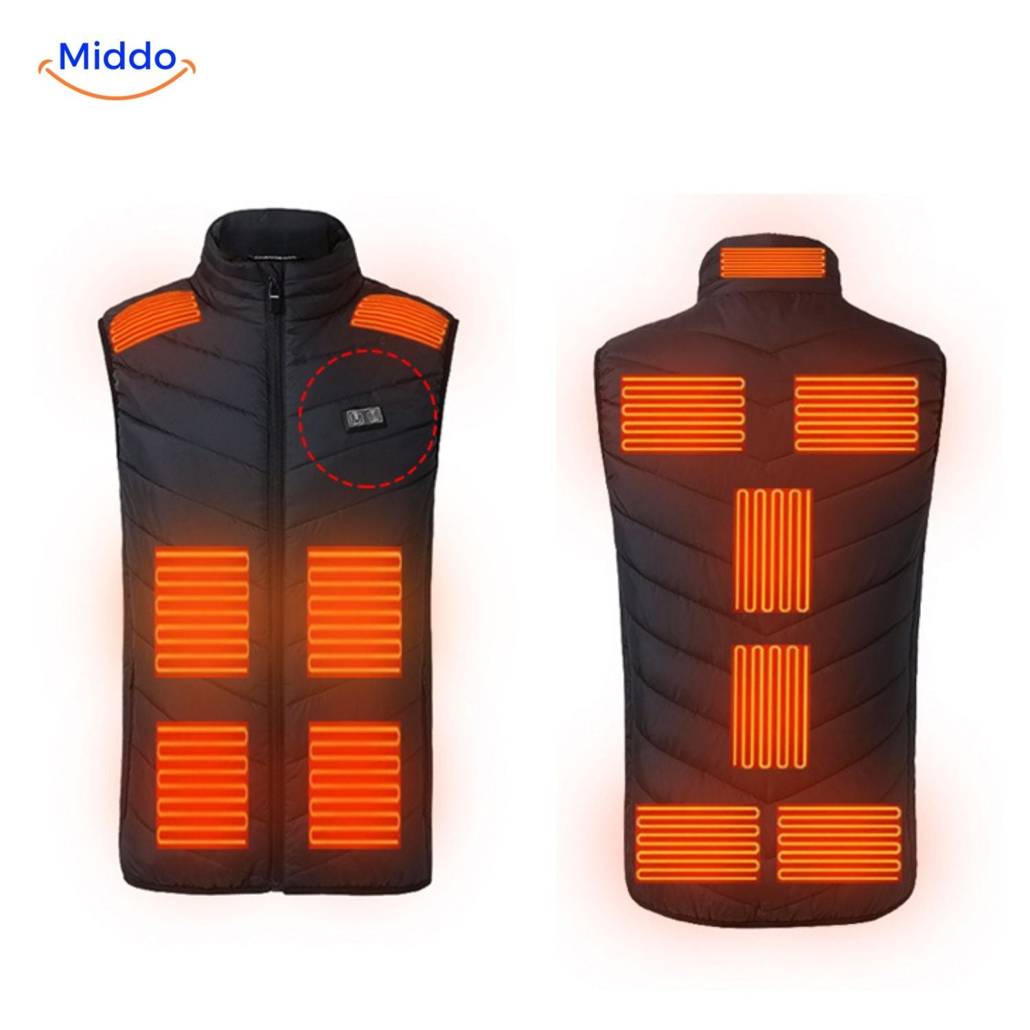heatguard beheizte Weste blau aus nachhaltigem Material middo.nl