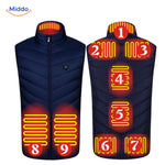 heatguard beheizte Weste mehr Wärmebereiche mit Bedienung middo.nl