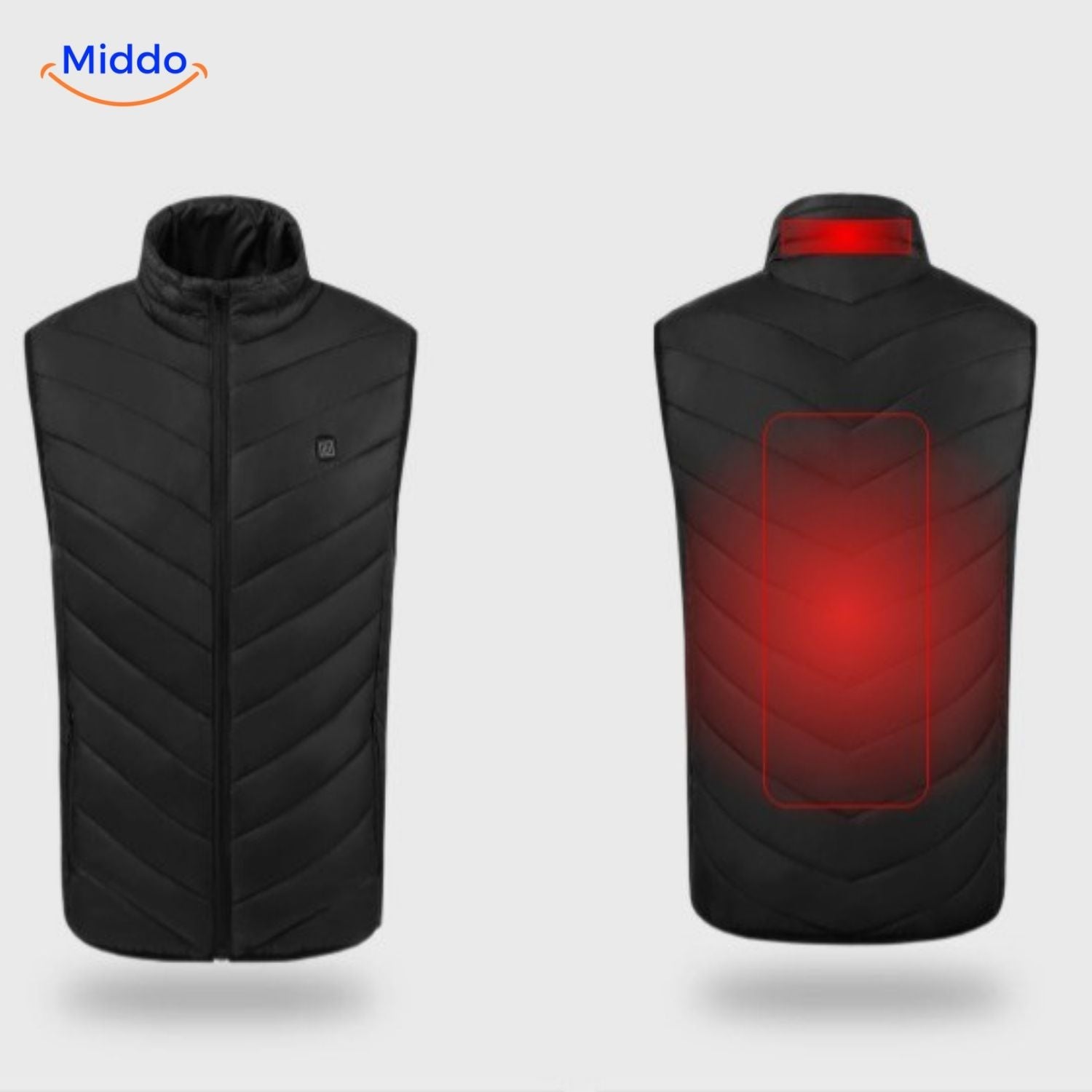 heatguard beheizte Weste Rückenwärmzone middo.nl