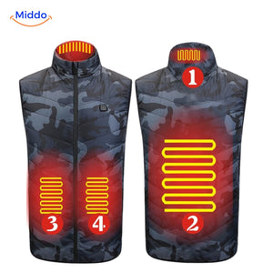 heatguard beheizte Weste Wärmezone schwarz