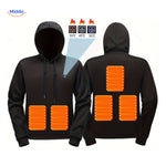 Heatpro Hoodie in schwarzen und grauen Variationen mit Wärmepanelen