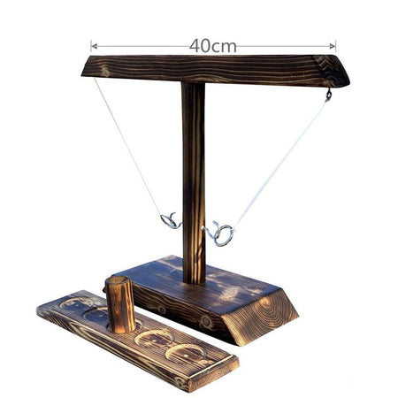 Holz Ring Toss Trinkspiel 40cm braune Farbe