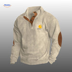 Indie Wear Corduroy Pullover hellgrau mit braunen Akzenten www.middo.de