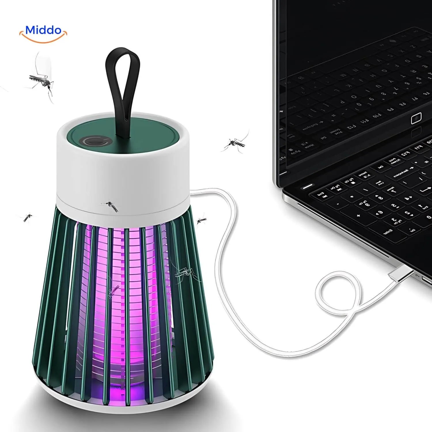 InstaZap™ USB Mückenlampe Aufladen über einen Laptop