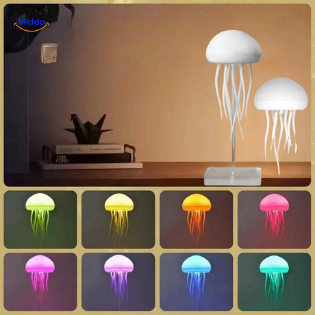 JellyGlow Lampe Schreibtisch dekorative Quallenlampe mit mehrfarbiger Beleuchtung