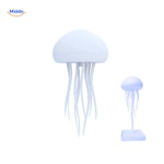 jellyglow Lampe weiße Qualle Form Lampe auf klarem Fuß www.middo.de
