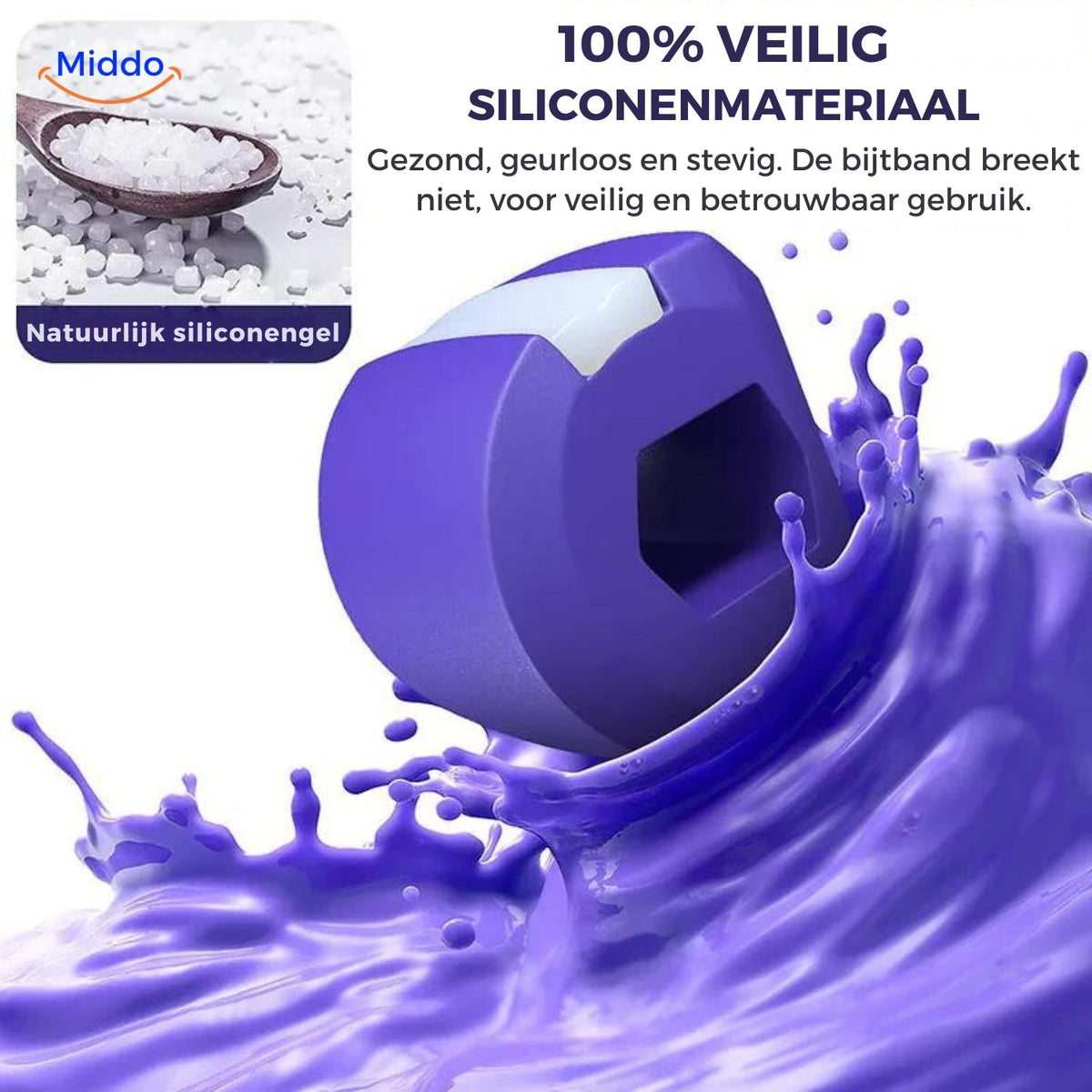 Blauer KaakMaster Pro Kinntrainer aus Silikonmaterial zur Gesichtstraffung