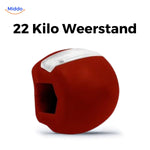 Roter KaakMaster Pro Kiefertrainer mit 22 Kilogramm Widerstand für effektive Kieferübungen.
