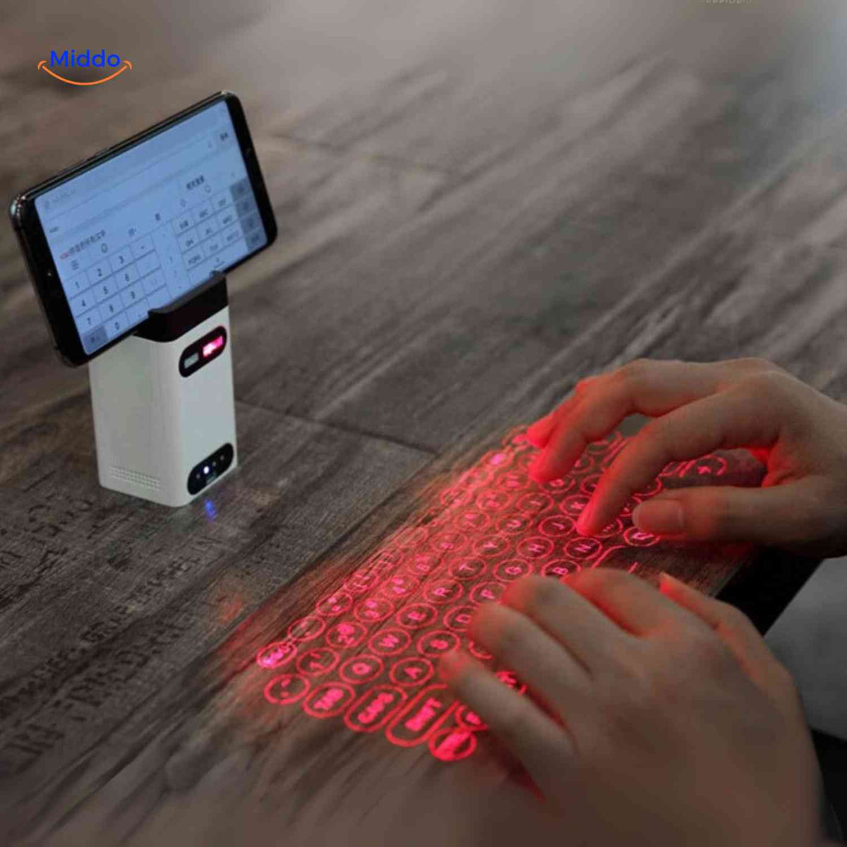 keybeam Tastatur kompatibel mit Smartphone zum Tippen
