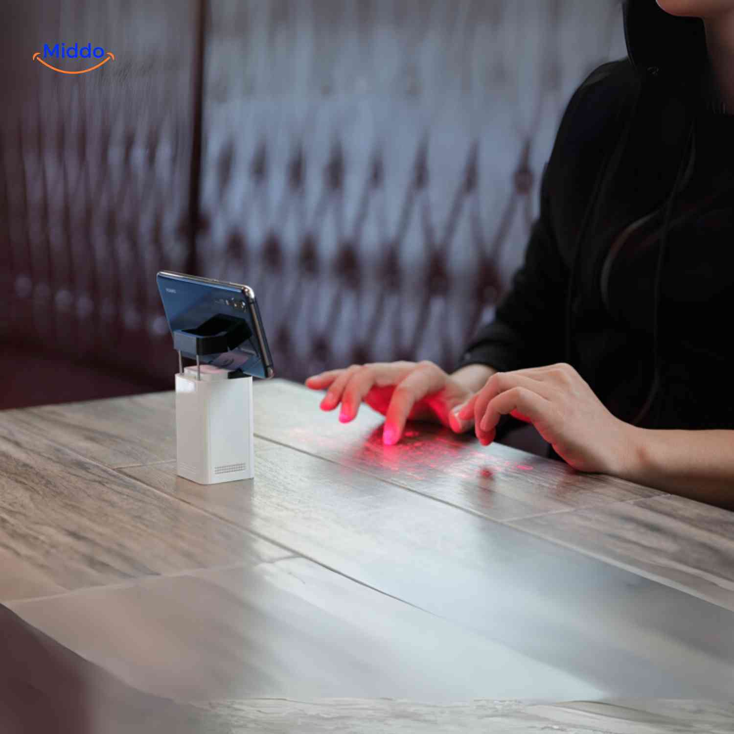 keybeam Tastatur Laserprojektion mit Desktop-Verbindung www.middo.nl